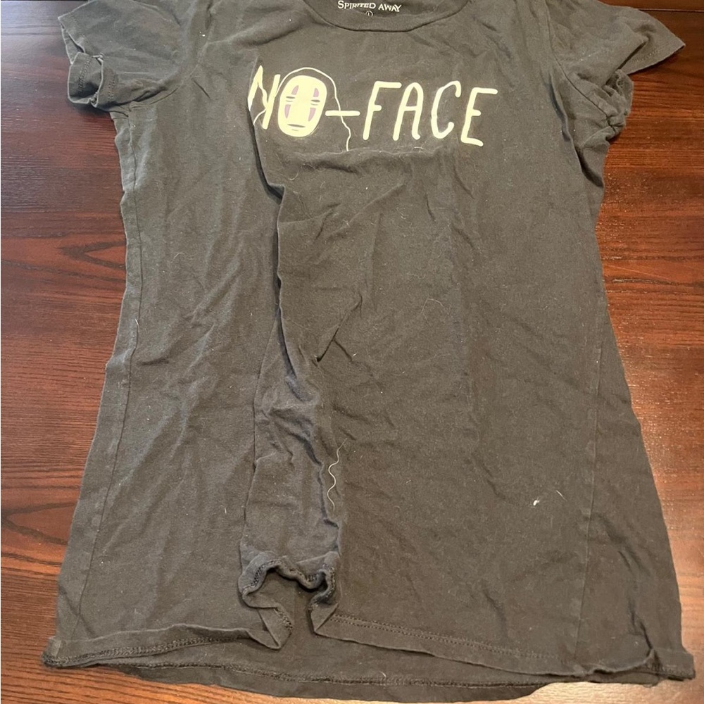 No Face Spirited Away Her Universe Gray Cream Fitted T-Shirt